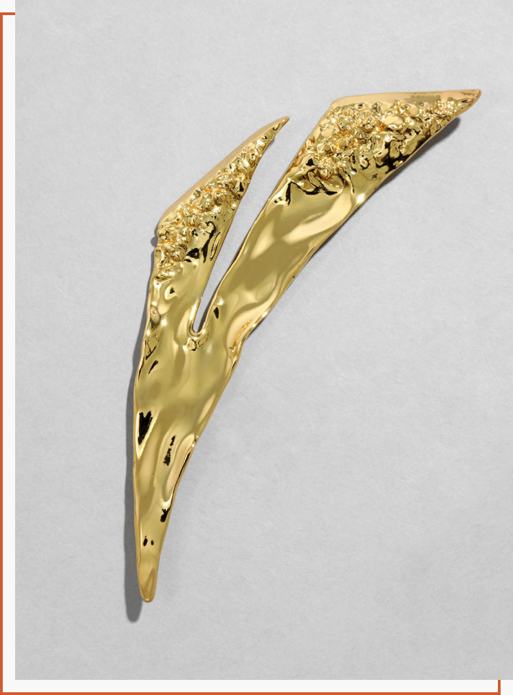 Alexis Bittar Brut Gold Angular Pin